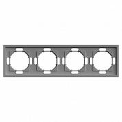 Рамка 4-местная. платиново-серый