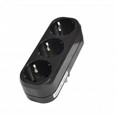 Универсал Разветвитель 3 с/з черный 16А