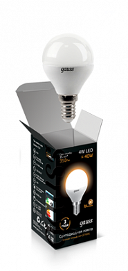 Gauss LED 4w-2700-E14 шар